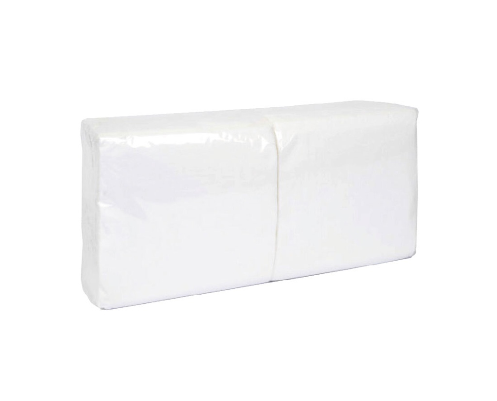 Servietten 33 x 33 cm 1-lagig 1/4-Falz Weiß 3000 Stück/Karton