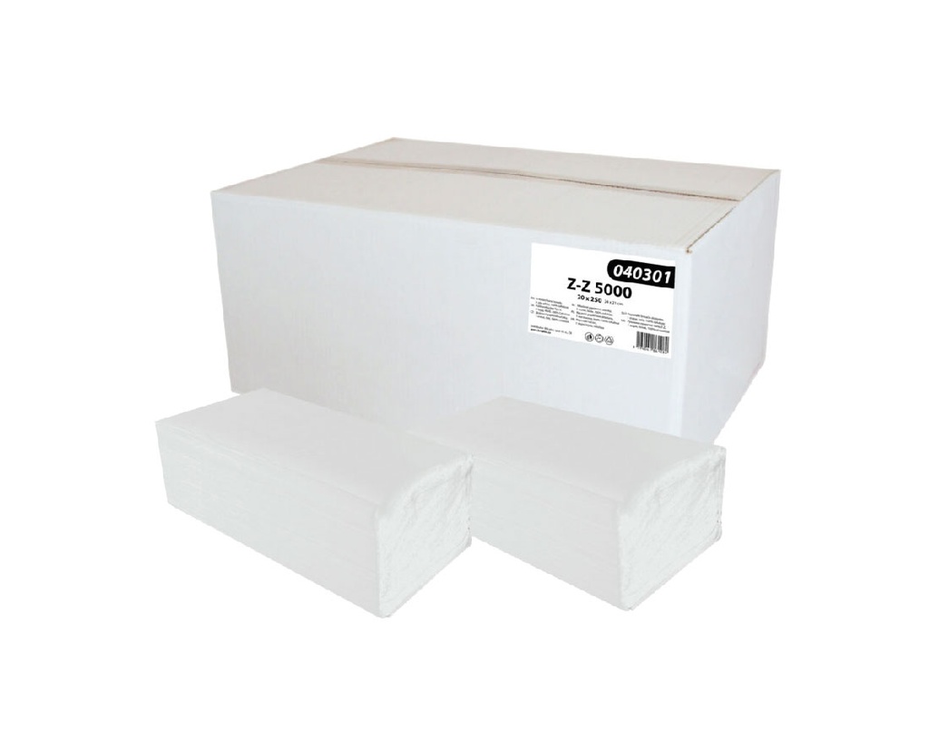 Handtuchpapier V-Falz 2-lagig 24x21 cm  Weiß 3000 Stück