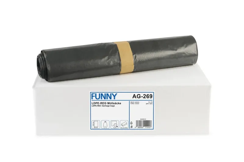  Müllsäcke 70 Liter blau LDPE-Regenerat  Typ 60 600x800 mm, 250 Stück  /Karton