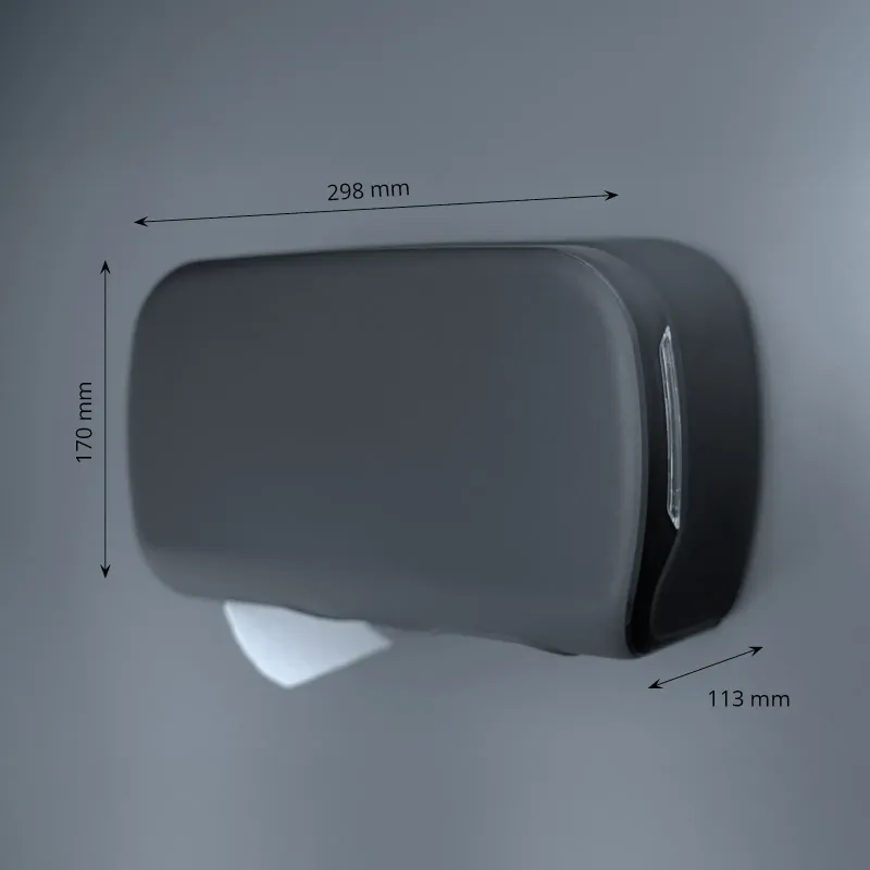 Toilettenpapierspender für 2 Rollen Schwarz/Matt
