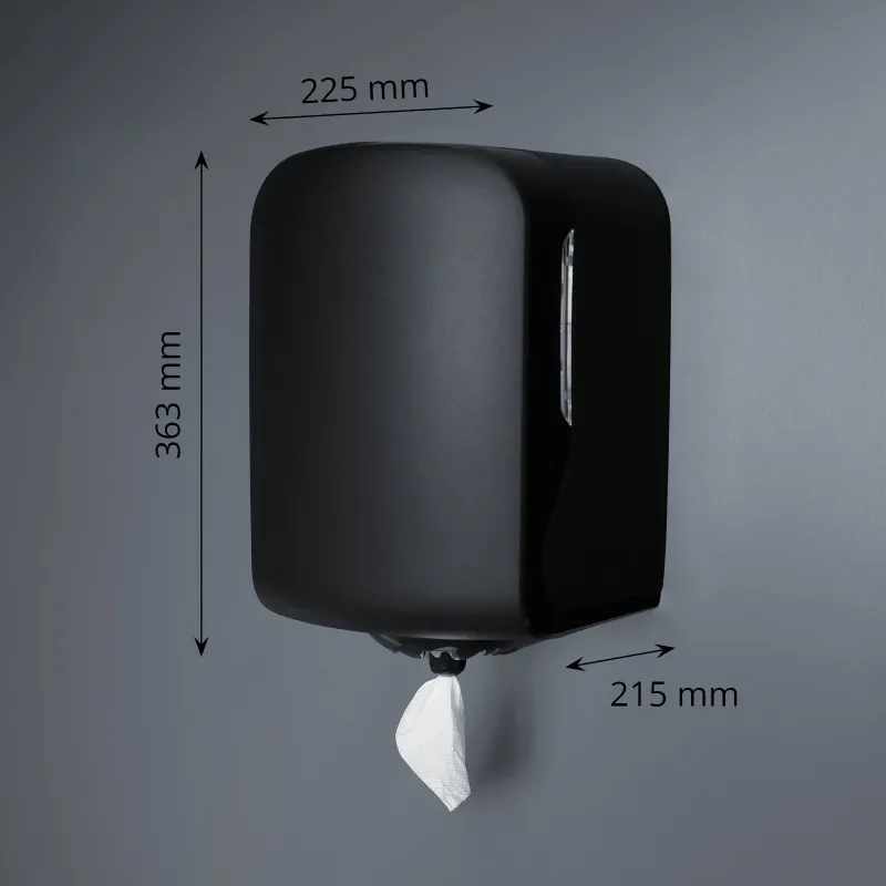 SemyTop Handtuchrollenspender Centerpull Maxi Schwarz/Matt