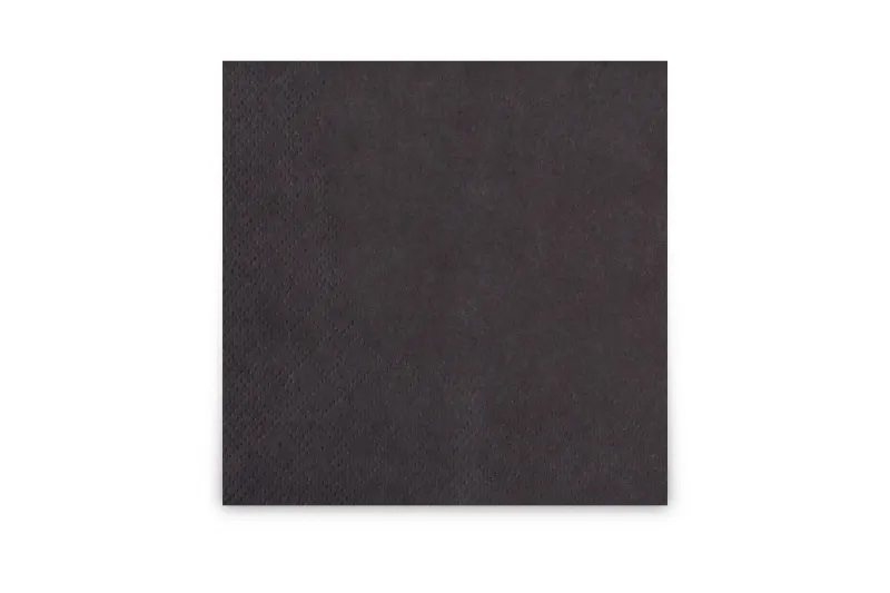 Servietten Schwarz 2-lagig 24 x 24 cm 1/4-Falz 3600 Stück/Karton