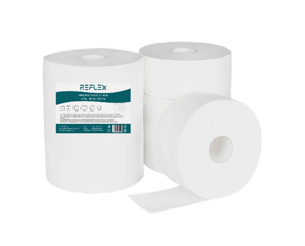Maxi Jumbo WC Papier 2-lagig Weiß 300 lfm 6 Rolle im Pack