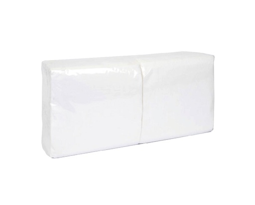 [G0314] Servietten 33 x 33 cm 1-lagig 1/4-Falz Weiß 3000 Stück/Karton