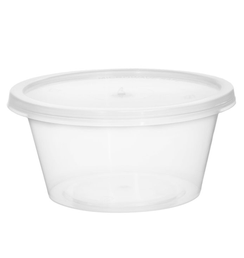 [RX1044] Saucenbecher 2oz/60ml klar mit Deckel 1000 Stück/Karton