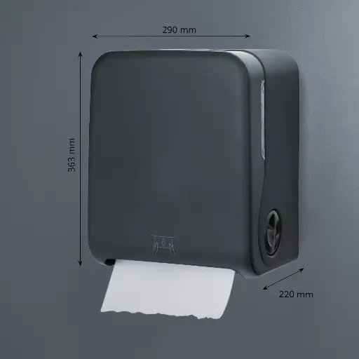 [St88575] Handtuchrollenspender Autocut Schwarz/Matt