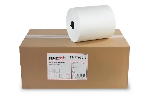 [St770722]  Handtuchrolle Papier 150 lfm mit Adapter Hoch weiß 2-lagig 6x1 Stück/Karton