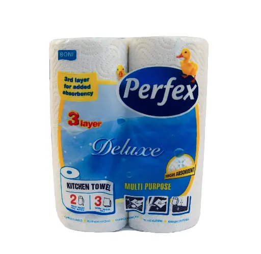 [080306] Perfex Küchenrollen, 2 Stück, 3-lagig, weiß 24 Stück