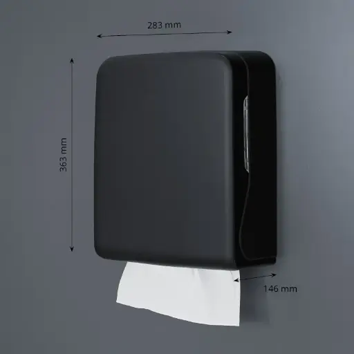 [ST88571] Handtuchpapierspender, Maxi, für V-Falz, schwarz matt