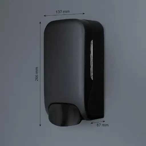 [st88529] SemyTop Seifenspender, 1.000 ml, schwarz matt, Nachfüllbar