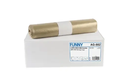 [AG882]  Müllsäcke, transparent,LDPE-Regenerat Typ 60, 120 l, 700 x 1.100 mm, 250 Stück