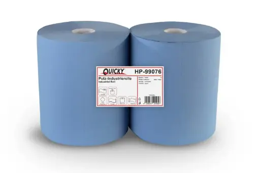 [HP-99076] Industrierolle 33 cm, 2-lagig, recycling blau, 1.000 Blatt, 2 Rollen