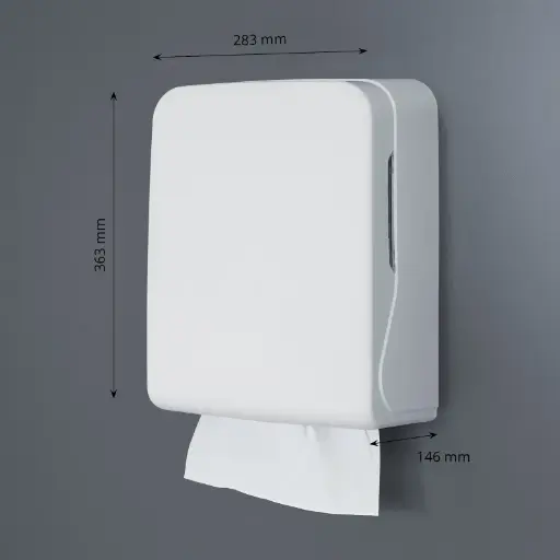 [ST-88541] Handtuchpapierspender, Maxi, für V-Falz, weiß matt